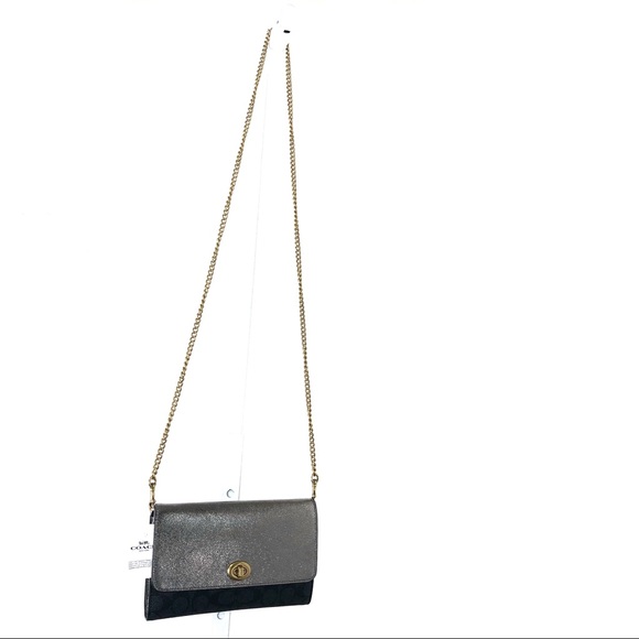 Coach Handbags - Coach Metallic coated crossbody bag New